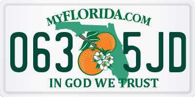 FL license plate 0635JD