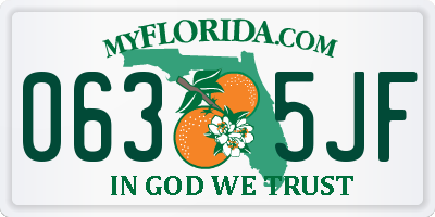 FL license plate 0635JF