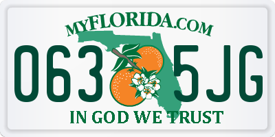 FL license plate 0635JG