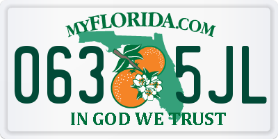 FL license plate 0635JL