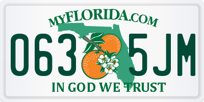 FL license plate 0635JM