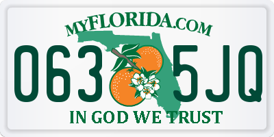 FL license plate 0635JQ