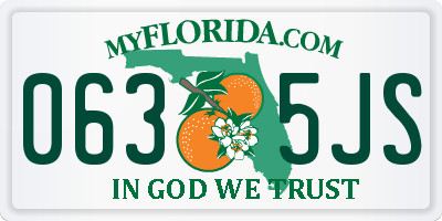FL license plate 0635JS