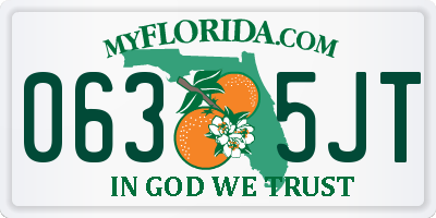 FL license plate 0635JT