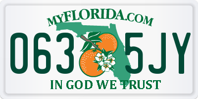 FL license plate 0635JY