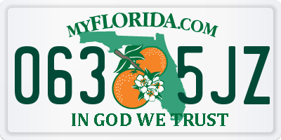FL license plate 0635JZ