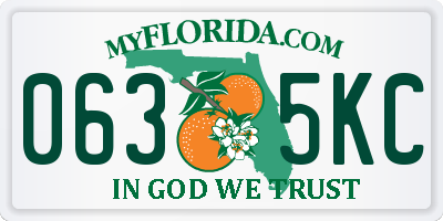 FL license plate 0635KC