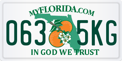 FL license plate 0635KG