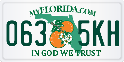 FL license plate 0635KH