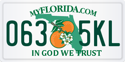 FL license plate 0635KL