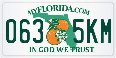 FL license plate 0635KM