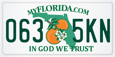 FL license plate 0635KN