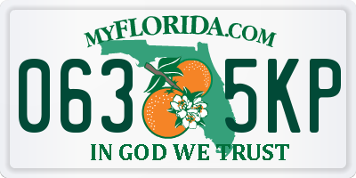 FL license plate 0635KP
