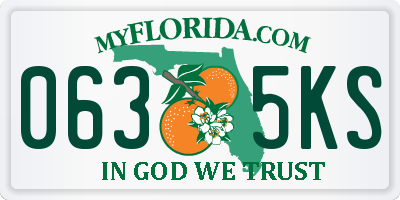 FL license plate 0635KS