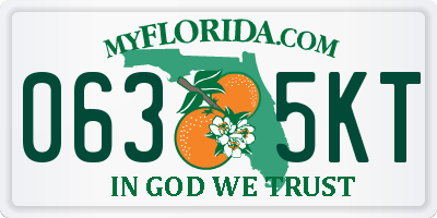 FL license plate 0635KT