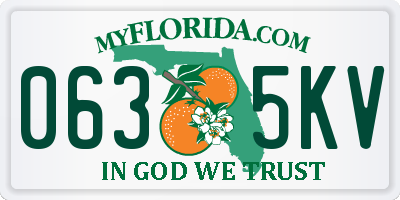 FL license plate 0635KV