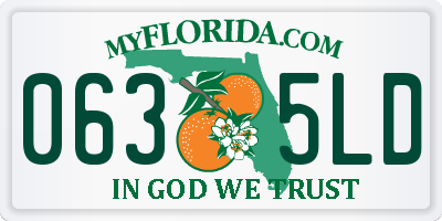 FL license plate 0635LD