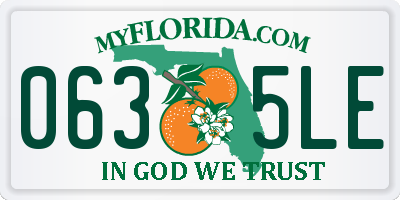 FL license plate 0635LE