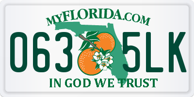 FL license plate 0635LK