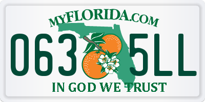 FL license plate 0635LL