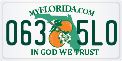 FL license plate 0635LO