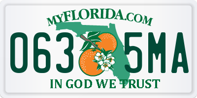 FL license plate 0635MA