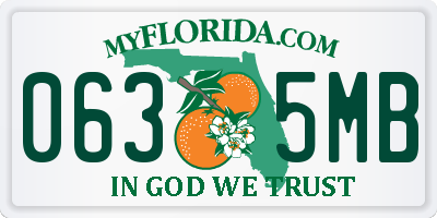 FL license plate 0635MB