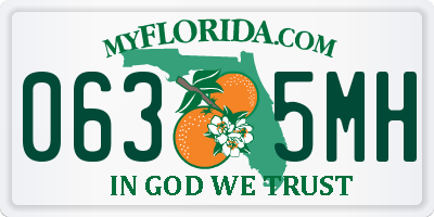 FL license plate 0635MH