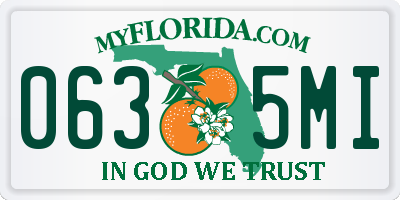 FL license plate 0635MI
