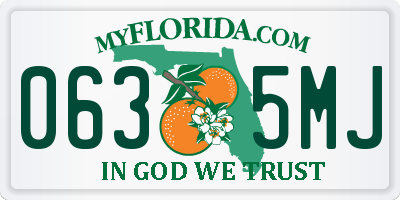 FL license plate 0635MJ