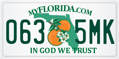 FL license plate 0635MK