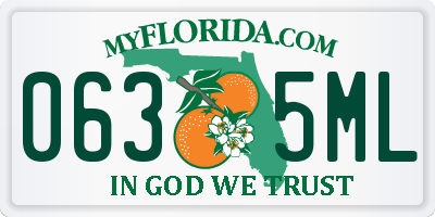 FL license plate 0635ML
