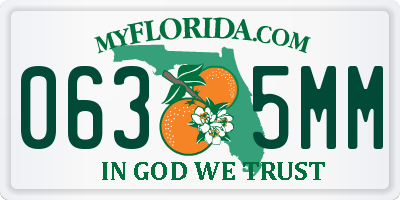 FL license plate 0635MM