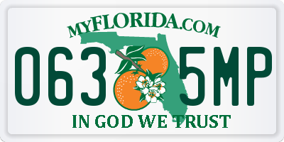 FL license plate 0635MP