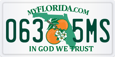 FL license plate 0635MS