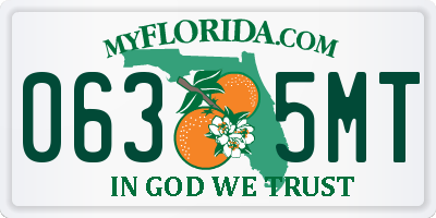 FL license plate 0635MT