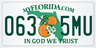 FL license plate 0635MU
