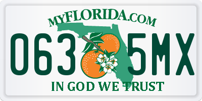 FL license plate 0635MX