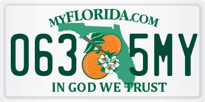 FL license plate 0635MY