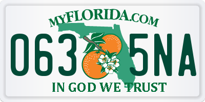 FL license plate 0635NA