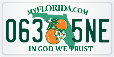 FL license plate 0635NE