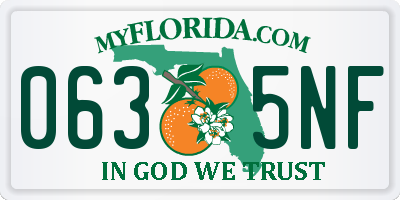 FL license plate 0635NF