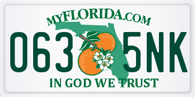 FL license plate 0635NK