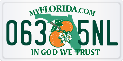 FL license plate 0635NL