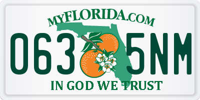 FL license plate 0635NM