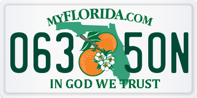 FL license plate 0635ON
