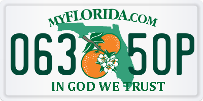 FL license plate 0635OP