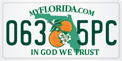 FL license plate 0635PC