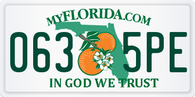 FL license plate 0635PE