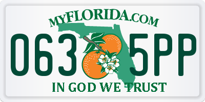 FL license plate 0635PP